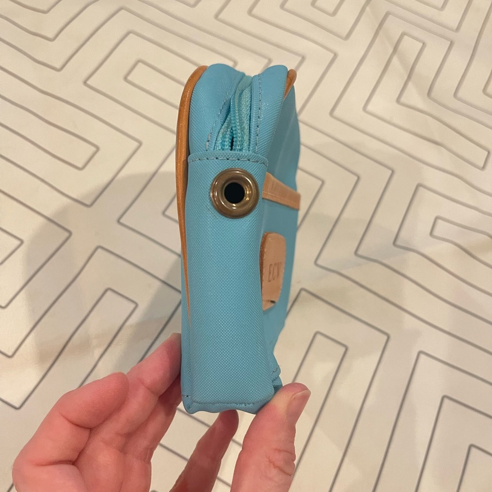 Jon Hart Blue Canvas Clutch - Picture 6 of 9